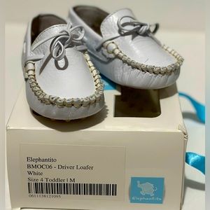 (64)-🔥 Elephantito Baby Boy's Leather Driving Loafers - Apache - Size4US🤩